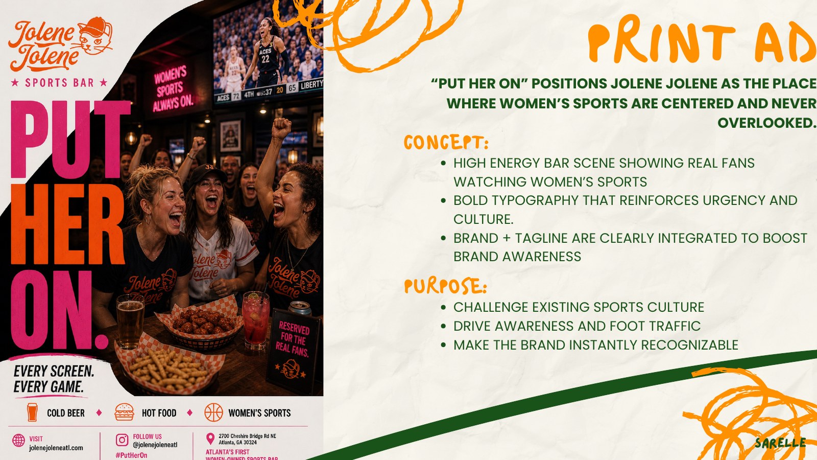 Video storyboard for the Put Her On campaign