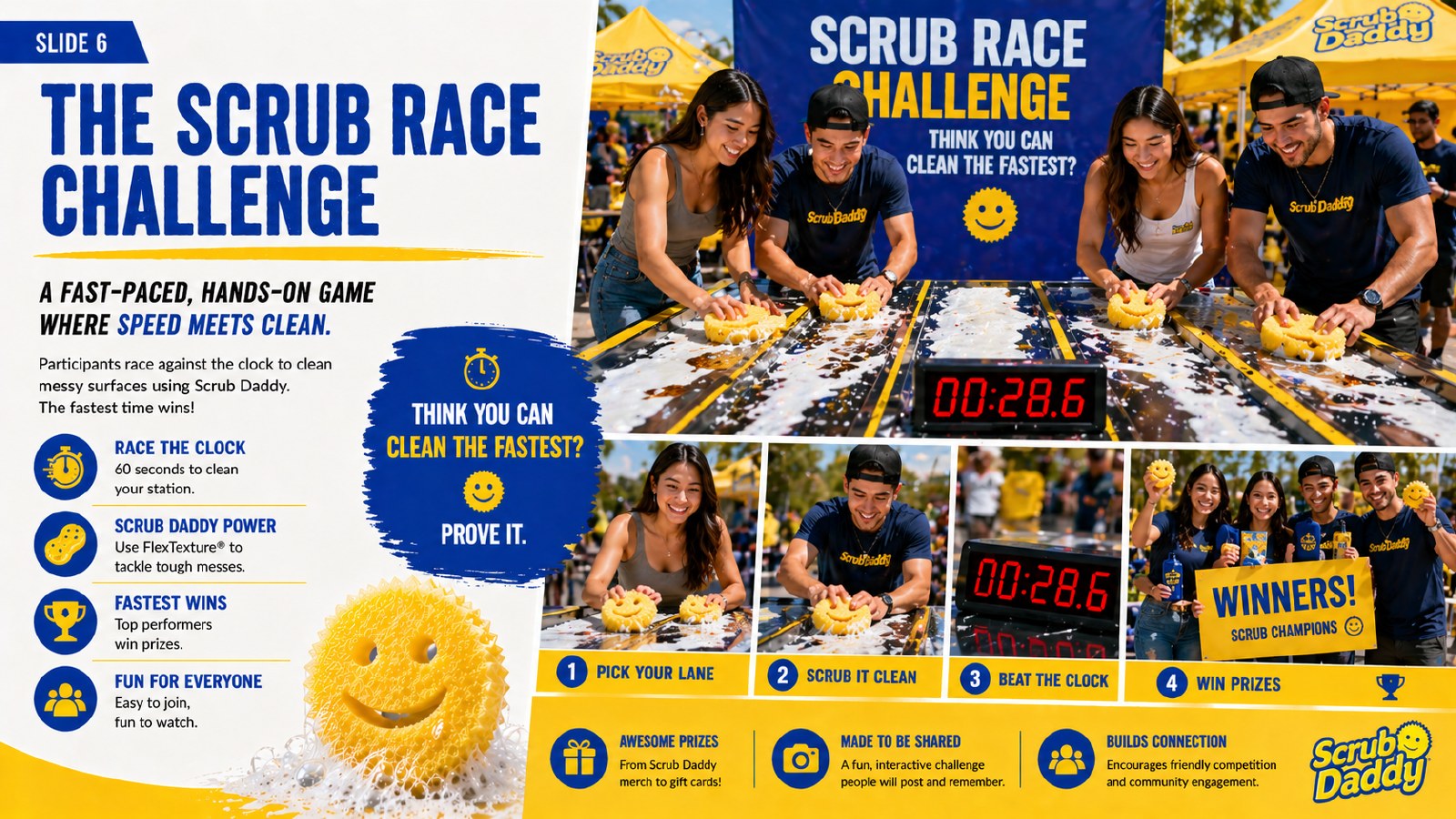 Scrub Race Challenge activation concept